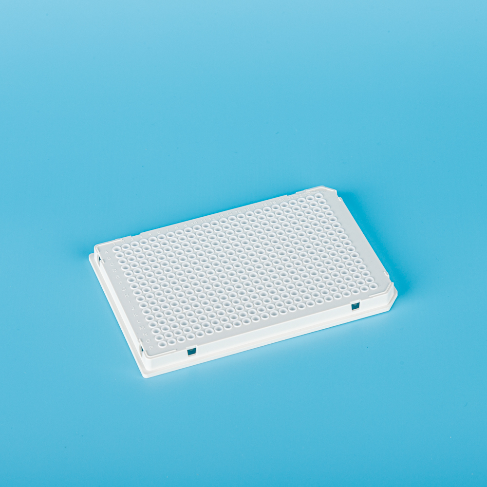 Placa de PCR, 384 - bem, contornado, branco