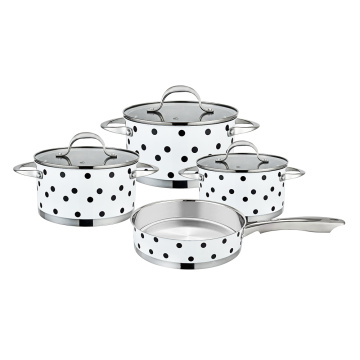 Stainless steel kitchen pots and pans set