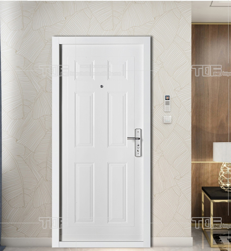 CE Certificate Anti-sunshine Morden House White Steel Interior Doors Metal with 13 Lock Points