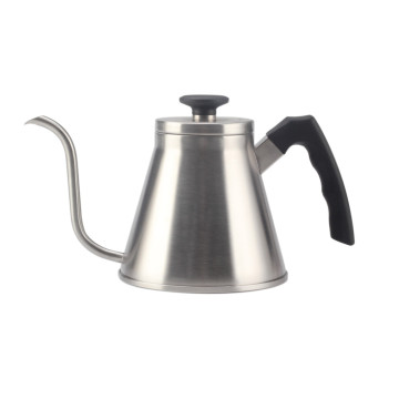 Silver plastic handle pour over coffee kettle