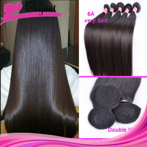 New Arriva 6A Grade Peruvian Virgin Straight Hair Queen Straight Hair Extension, Color1b#