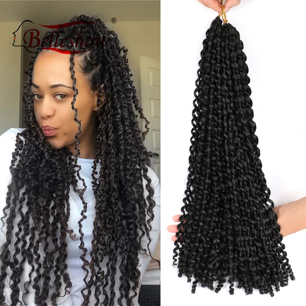 Hot sell passion twist hair 18inch water wave passion twists Synthetic Hair braiding passion twist crochet
