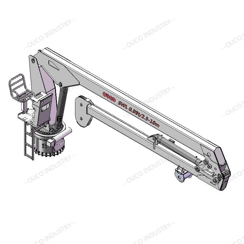 Ouco Customized Knuckle Boom Marine Crane, 0.99T Crane Ship με σταθερή απόδοση