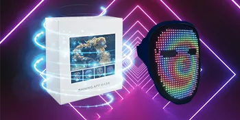 Customizable Bluetooth-Compatible LED Face Mask with Rechargeable APP Control