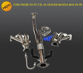 6-2-1 STAINLESS STEEL MANIFOLD HEADER/EXHAUST FOR FORD PROBE/MAZDA MX6 MX-6 93-97(Fits: Ford Probe 2.5L)