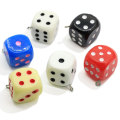 100pcs Solid Fun Mini Figurines Resin Dice Charms For Keychain Findings Diy Crafts Necklace Earring Pendant Jewelry Accesory