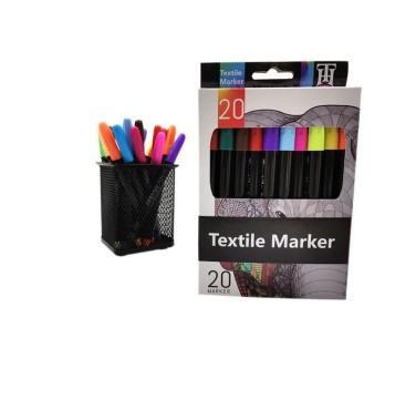 Fabric Pen T-Shirt Pen - 20 Colors Textile Marker for DIY Arts