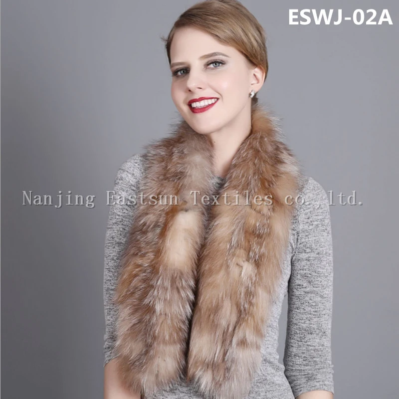 Natural Fox Scarf Eswj-02A