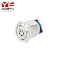 Yeswitch 22 mm IP67 Interrupteur de bouton-poussoir en métal LED scellé