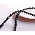 Perles rondes en obsidienne noire naturelle de 6MM, 16 &quot;