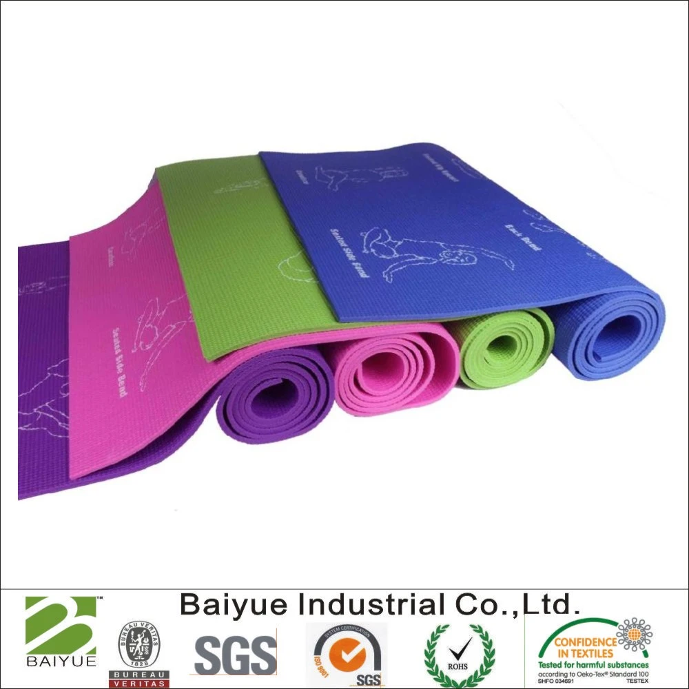 Printed PVC Anti Slip Yoga Mat for Exercise