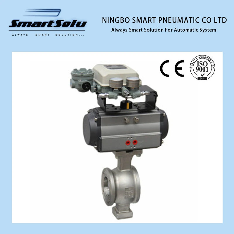 V-Notch Pneumatic Stainless Steel Ball Valve with Positioner