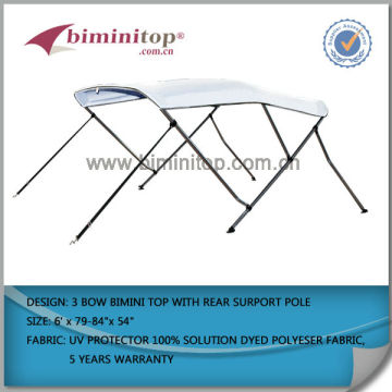 aluminum round tube 3-bow boat bimini top