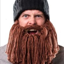 High Quality Bearded mannequin Handmade crocheted cotton hat Shaped knit hat Autumn and winter warm hat