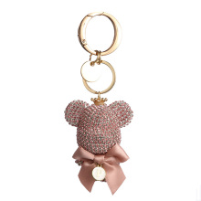 Luxury Diamond Bear Keychain with Bowknot - Cute Crystal Wallet Car Keychains