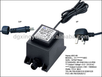 Waterproof Transformer for UK version 60VA