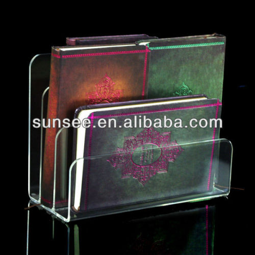 2013 the latest transparent multilayer PMMA magazine display shelf