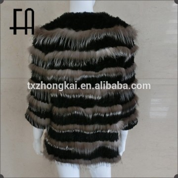 Factory direct wholesale rabbit fur coat/rabbit knitted fur coat/fur coat