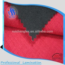 Polyester jute bonded fleece waterproof breathable jacket fabric