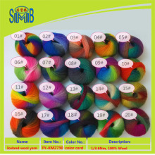 Oeko-Tex certified roving iceland yarn with 100% wool space dyed pattern for knitting shawls