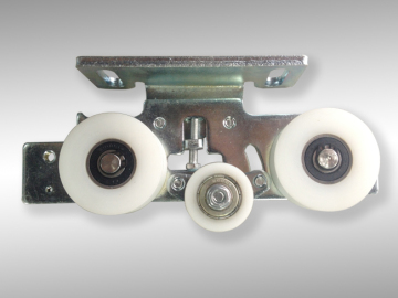 Automatic sliding glass sensor door carriage