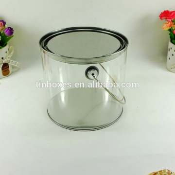 Custom Clear PVC body candy tin can