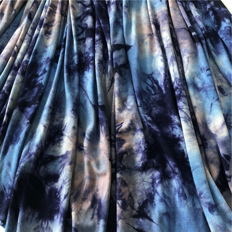 Rayon single jersyey tie dyed fabric