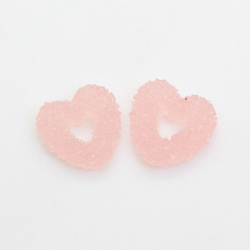 Supply 100pcs Heart Shaped Resin Charms Flat Back Keychain Decor Bracelet Necklace Decoration Beads Slime