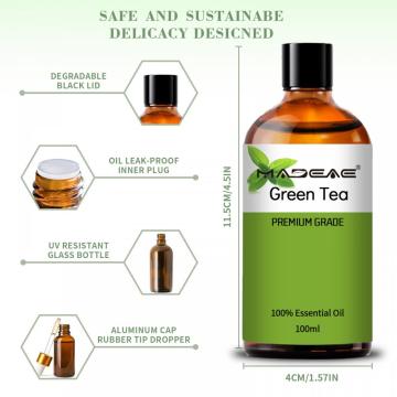 Suministro a granel 100% de aceite de té verde puro para el mejor difusor de grado