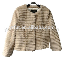 YRFUR YR041 Fashion Design Women Sheared Rabbit Fur Jacket