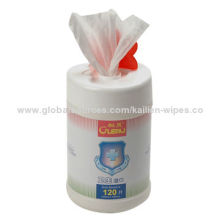 Clean Wipes in Tub, with Aloe Vera, Vitamin E, Milk, Lanolin, Alcohol-free