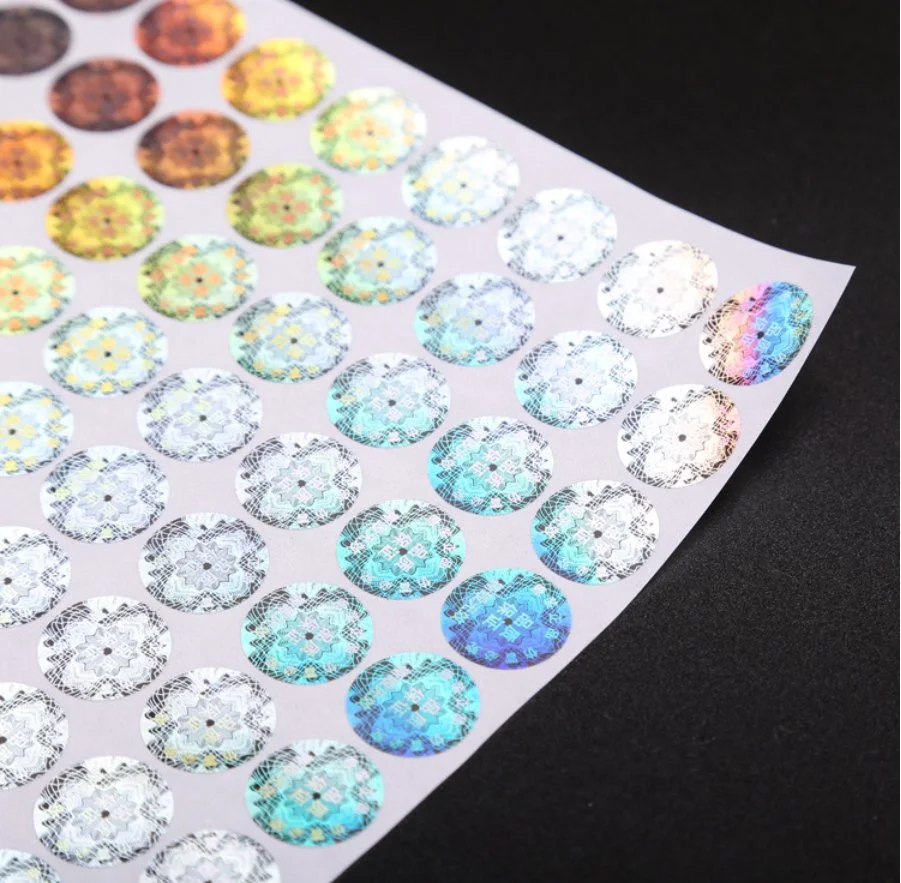 Custom Printed Laser Reflective Color Hologram Voids Injection Label Sticker