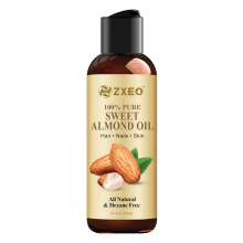Sweet Almond Oil 100% Pure and Natural - Premium Grade Carrier Oil for Skin and Hair - Hair and Body - Massage