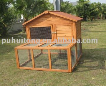 outdoor wooden rabbit house
