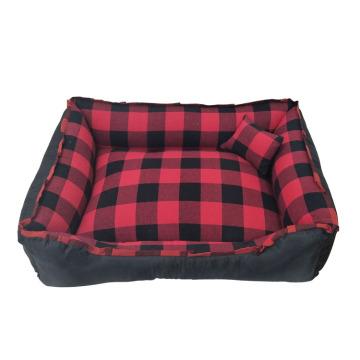 Christmas plaid cloth pet bed with Scottish style