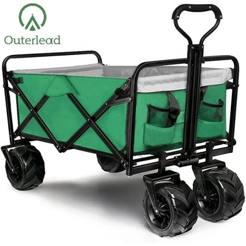 Outerlead Camping Collapsible Beach Wagon with Cup Holders