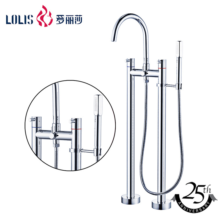 51013 Single handle brass free standing bath mixer outdoor bathtub faucet water faucet