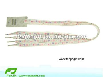 wholesale both sides custom flat printed shoelace