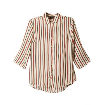 Astylish Women V Neck Striped  Blouses Tops