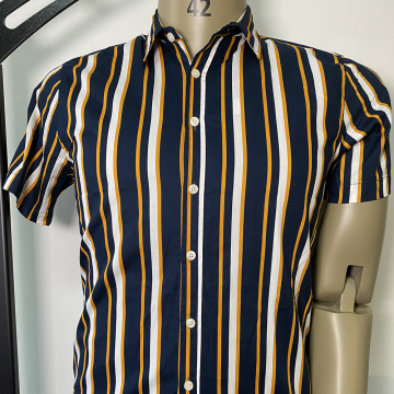 Stripe Mens cotton full casual shirt