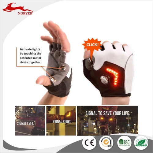 NRE17-009 hot sales LED turn signal bike lights in Cycling gloves