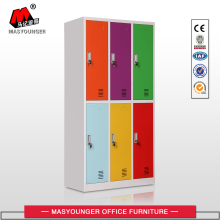 Narrow side cabinet 6 door metal locker
