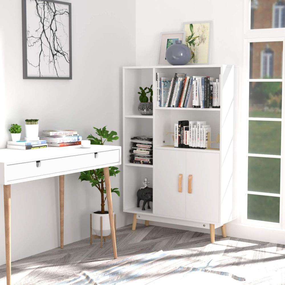 book cabinet with glass doors