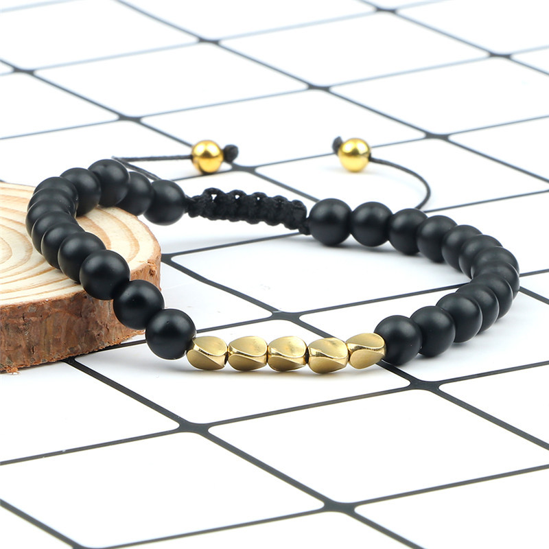 Bracelet perlé pour les hommes femmes 8 mm ajusté à l&#39;huile essentielle Anxiété aromathérapie Brangle bijoux Cadeaux