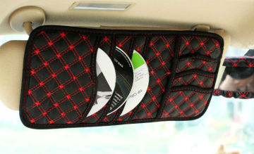 New Leather Car Sun Visor CD DVD Holder