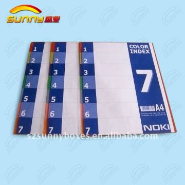 PP plastic index tab divider