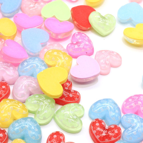 Glitter Peach Heart Resin Charms Love Heart Flatback Resin Cabochons For Phone Shell Or Choildren Hair Accessories Materials