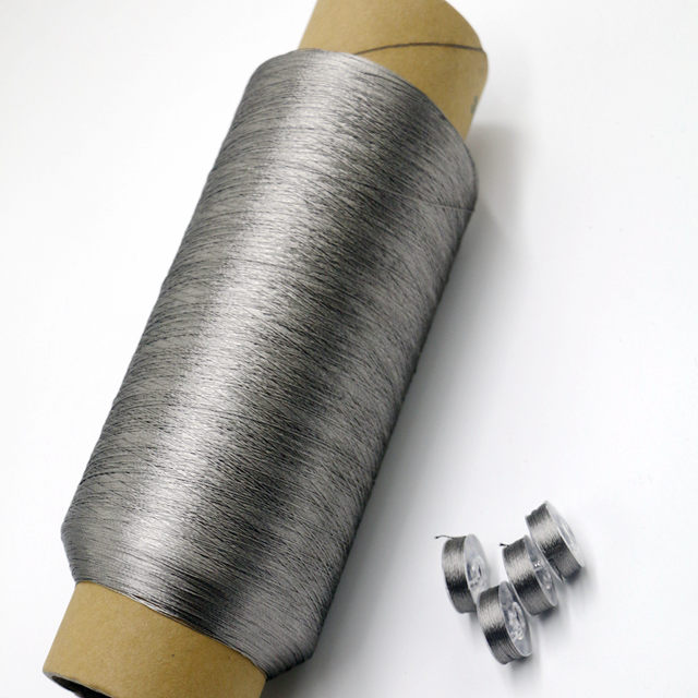 Fil conducteur textile antistatique en acier inoxydable