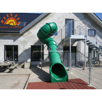 Family Outdoor Backyard Tube Slide For kids