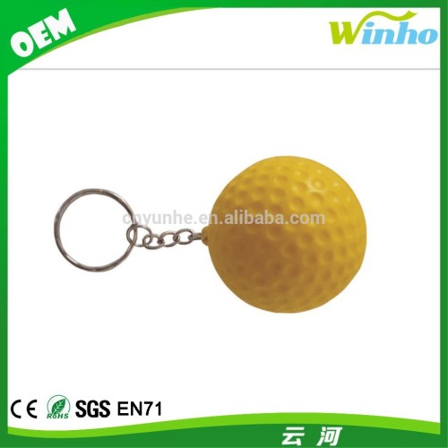 Winho PU Golf Stress Ball Keychain